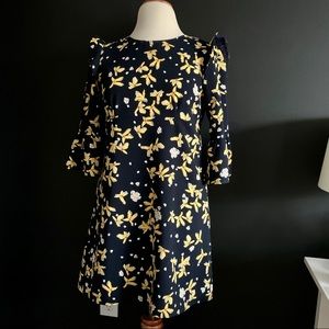 NWOT Zara Basics Bell Sleeve Floral Print Dress